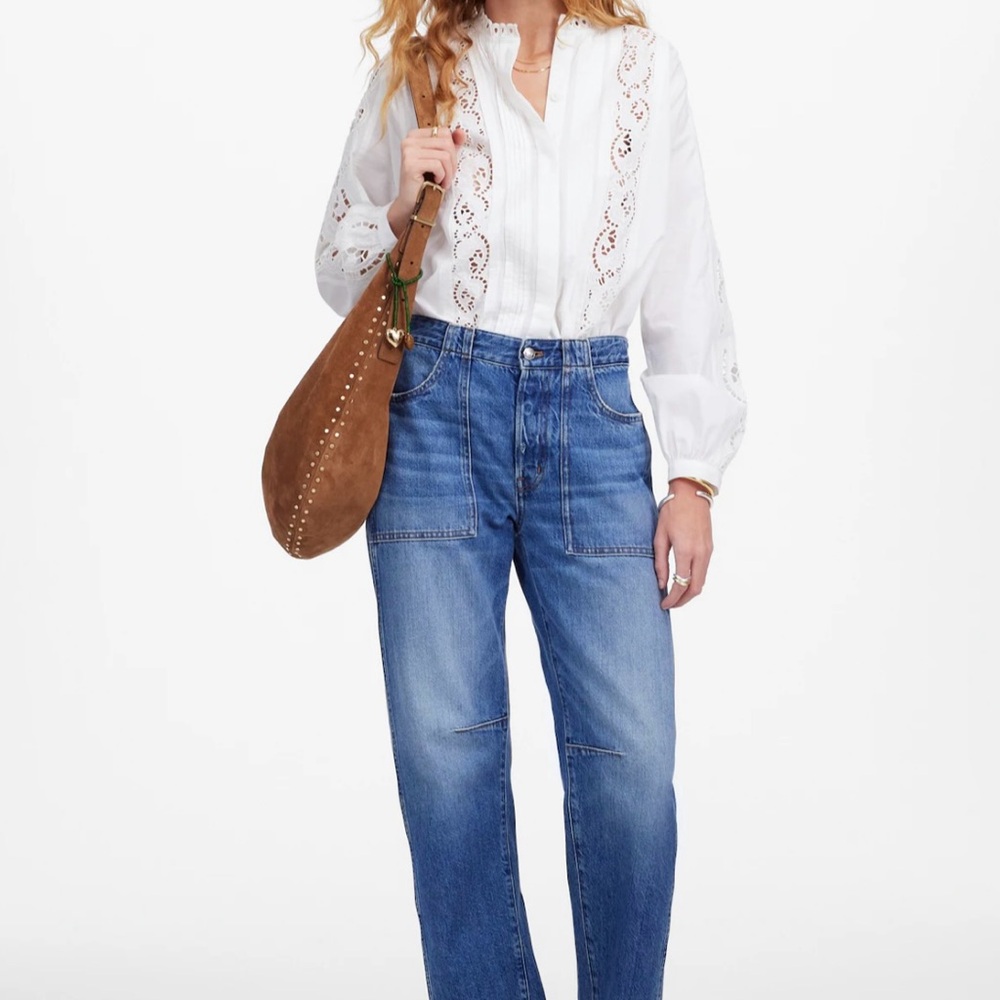 Madewell Darted Barrel Leg Jeans Size 25 NWT